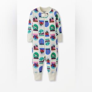 NWT Hanna Andersson Baby Holiday Print Zip Sleeper in Hygge Snowglobes, 2T